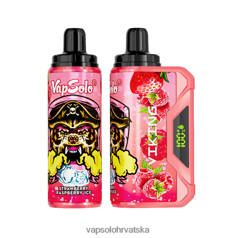 VapSolo Nikotin - VapSolo VIKING jednokratni vape VL8VT645 jagoda malina led